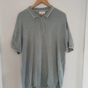 Mango Light Gray Polo Shirt